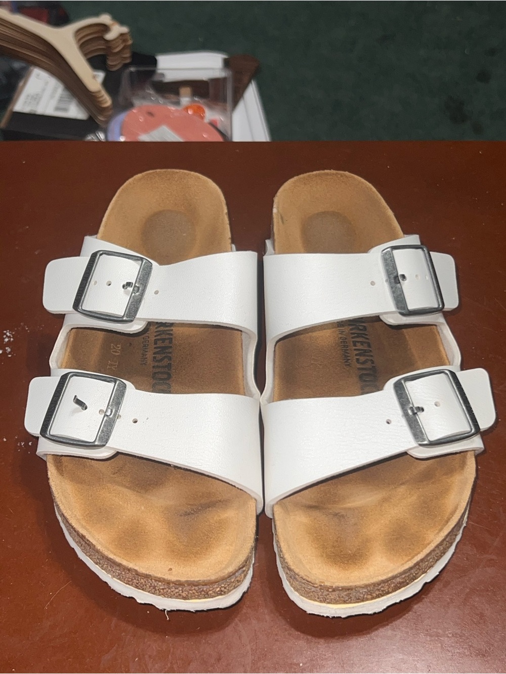 Birkenstock White Arizona Double-Buckle Sandals - Picture 3 of 4